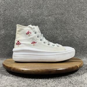 Converse Chuck Taylor All Star Move Hi Women's Size 6 White Mushrooms Shoes Used